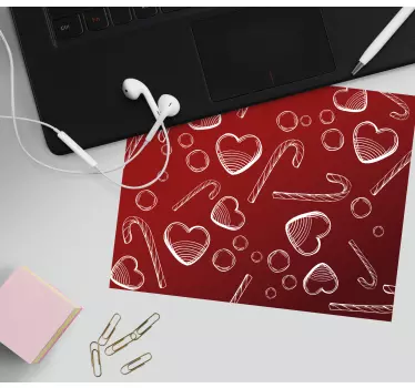 Podloga za miš božić slatki uzorci srca - TenStickers
