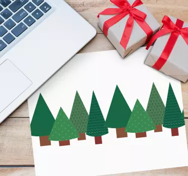 Podloga za miš božić u stilu zimskog šumarka - TenStickers