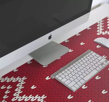 Podloga za miš božić uzorak crvenih srca - TenStickers