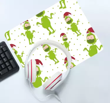 Podloga za miš božić veseli zeleni lik - TenStickers