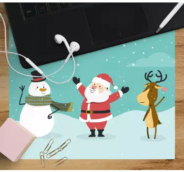 Podloga za miš božić veseli zimski likovi - TenStickers