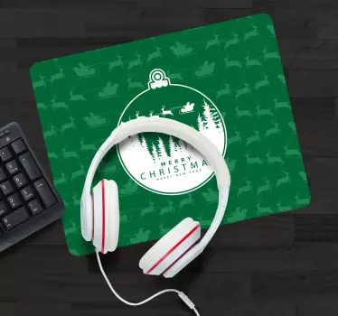 Podloga za miš božić zeleni ukras za blagdane - TenStickers