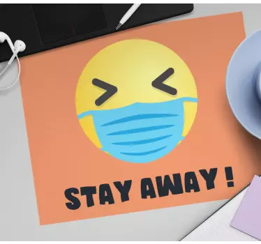 Podloga za miš citat emoji s maskom - TenStickers