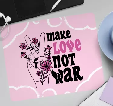 Podloga za miš citat gesta mira - TenStickers