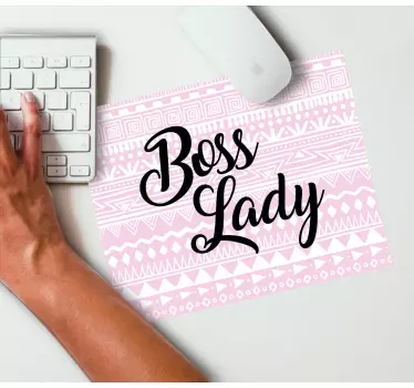 Podloga za miš citat inspiracija za šefice - TenStickers