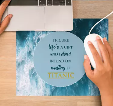 Podloga za miš citat inspirativni valovi - TenStickers