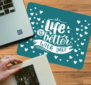 Podloga za miš citat iskrena životna izjava - TenStickers