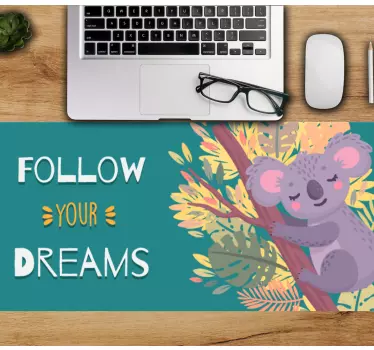 Podloga za miš citat koala u potrazi za snovima - TenStickers