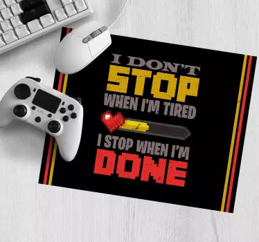 Podloga za miš citat motivacijski citat fokus - TenStickers