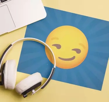 Podloga za miš citat s osmjehnutim emoji izrazom - TenStickers