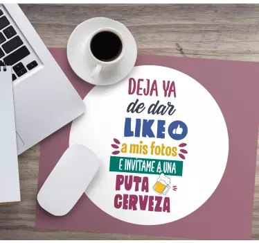 Podloga za miš citat zabavna društvena pozivnica - TenStickers