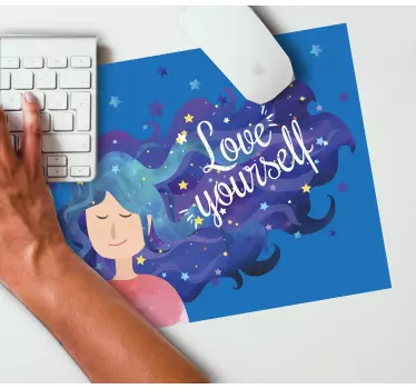 Podloga za miš citat zvijezdasta kosa inspiracija - TenStickers