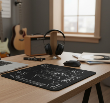 Podloga za miš fender dekonstruirana gitara - TenStickers
