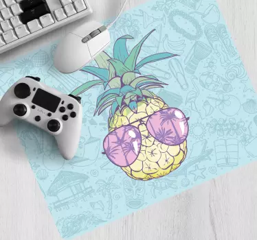Podloga za miš izvornik ananas sa sunčanim naočalama - TenStickers