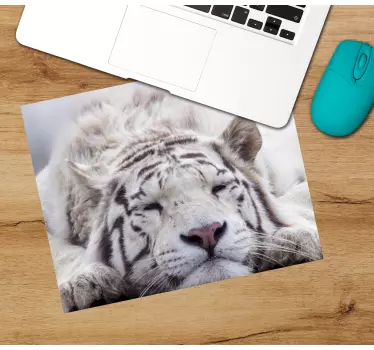 Podloga za miš izvornik bijeli tigar na odmoru - TenStickers