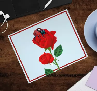Podloga za miš izvornik bubamara na ružama - TenStickers