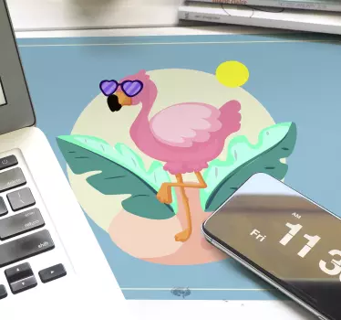 Podloga za miš izvornik cool flamingo sunce - TenStickers