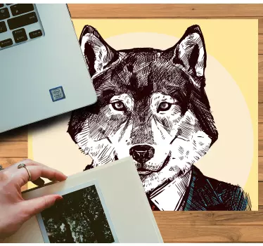 Podloga za miš izvornik dapper vuk portret - TenStickers