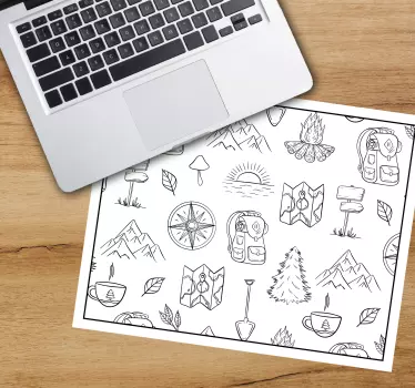 Podloga za miš izvornik elementi kamperske avanture - TenStickers