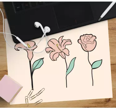 Podloga za miš izvornik floral elegancija trio - TenStickers