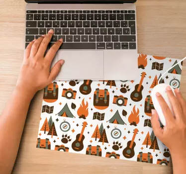 Podloga za miš izvornik ikone kamperskih avantura - TenStickers