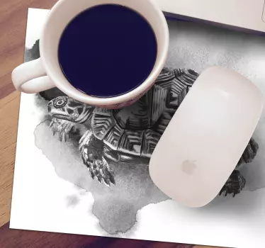 Podloga za miš izvornik ilustracija kornjače s uzorkom - TenStickers
