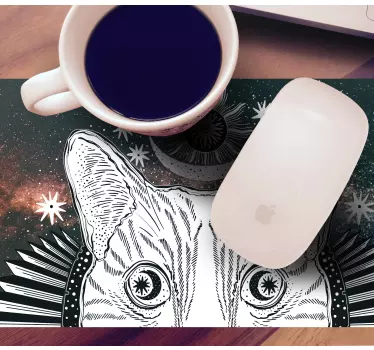 Podloga za miš izvornik ilustracija nebeske mačke - TenStickers