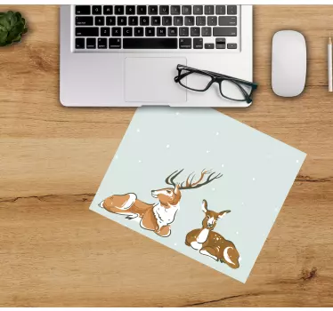 Podloga za miš izvornik ilustracija odmaranja jelena - TenStickers