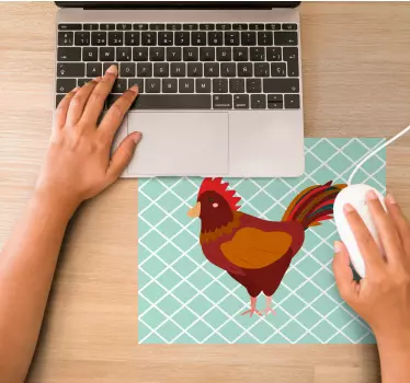 Podloga za miš izvornik ilustracija pijetla - TenStickers