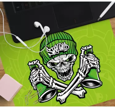 Podloga za miš izvornik koncept s edgy lubanjom - TenStickers