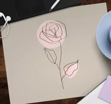 Podloga za miš izvornik minimalistički cvjetni uzorak - TenStickers