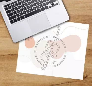 Podloga za miš izvornik minimalistički gitarski oblik - TenStickers