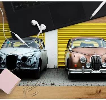 Podloga za miš izvornik par vintage automobila - TenStickers