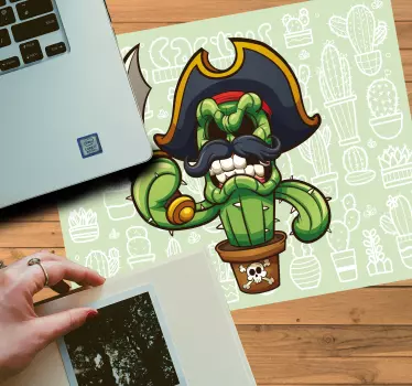 Podloga za miš izvornik piratski kaktus lik - TenStickers