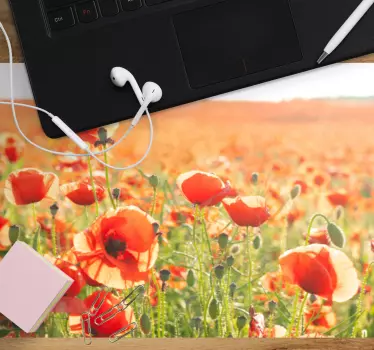 Podloga za miš izvornik polja živopisnih maka - TenStickers