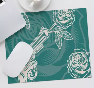 Podloga za miš izvornik revolver rose kompozicija - TenStickers