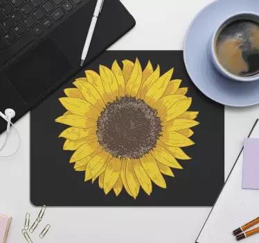 Podloga za miš izvornik s cvjetnim suncokretom - TenStickers