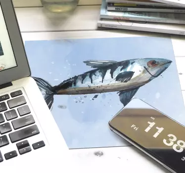 Podloga za miš izvornik s detaljnom ilustracijom ribe - TenStickers