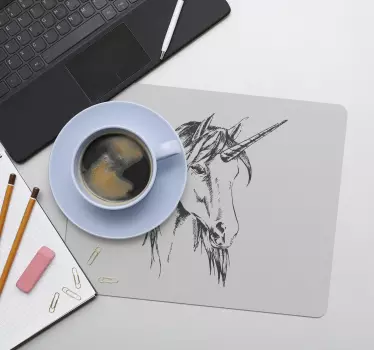 Podloga za miš izvornik s elegantnom ilustracijom jednoroga - TenStickers