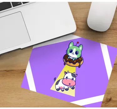 Podloga za miš izvornik s figuricama šarmantnih bića - TenStickers