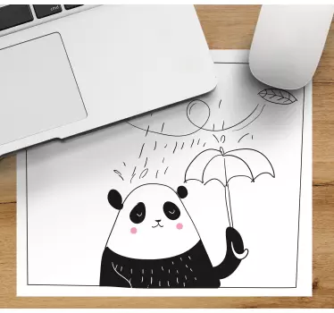 Podloga za miš izvornik s igrom panda pod kišobranom - TenStickers