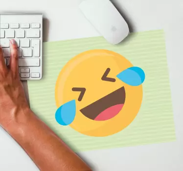 Podloga za miš izvornik s izrazom nasmijanog emojija - TenStickers