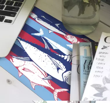 Podloga za miš izvornik s motivima ribolovnih životinja - TenStickers
