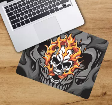 Podloga za miš izvornik s motivom plamene lubanje - TenStickers