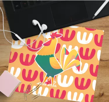 Podloga za miš izvornik s šarenim uzorkom pijetla - TenStickers