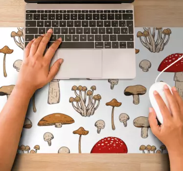 Podloga za miš izvornik s šarmantnim uzorkom gljiva - TenStickers