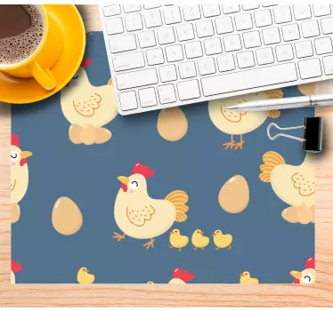 Podloga za miš izvornik s simpatičnim uzorkom pilića - TenStickers