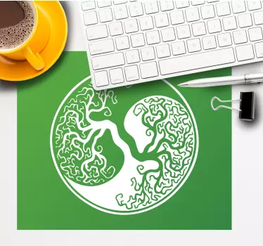 Podloga za miš izvornik s složenim dizajnom drveta - TenStickers