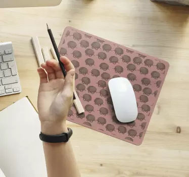Podloga za miš izvornik s uzorkom slatkog ježa - TenStickers