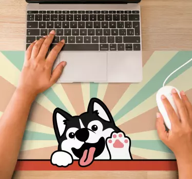 Podloga za miš izvornik s veselim huskyjem - TenStickers